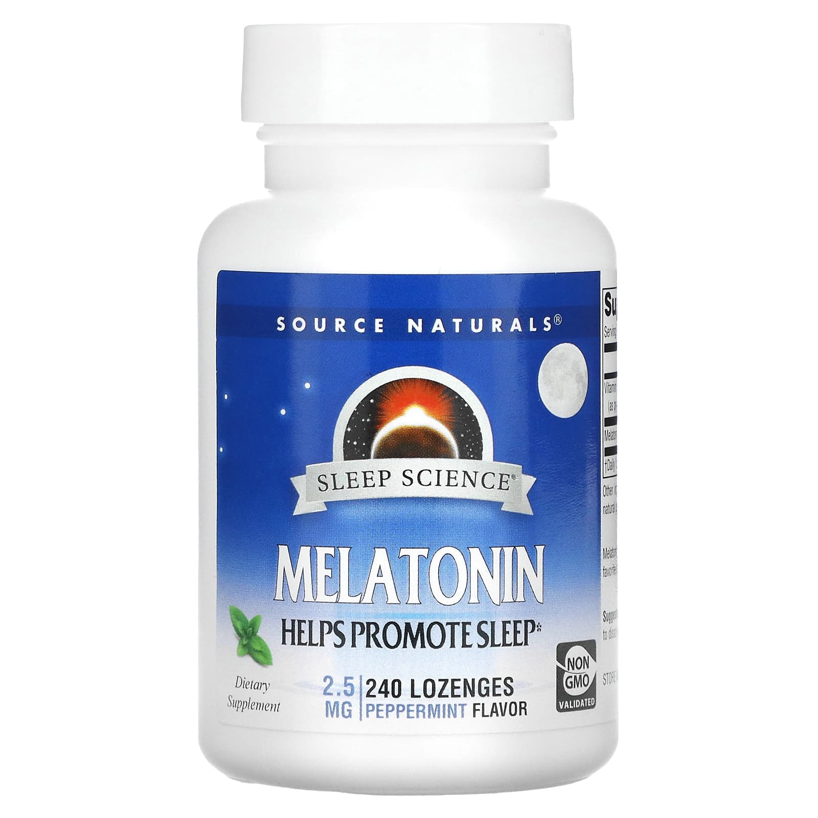 Source Naturals, Sleep Science Melatonin 2.5 mg Peppermint, 240 Tablets UPC 021078002048 | Hilife Vitamins